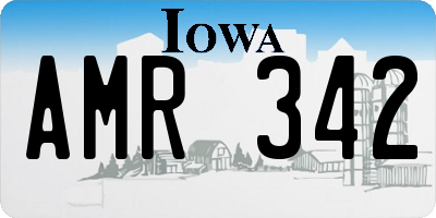 IA license plate AMR342