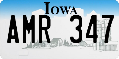 IA license plate AMR347