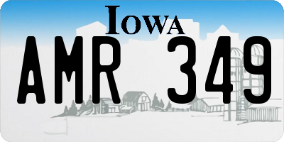 IA license plate AMR349