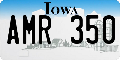 IA license plate AMR350