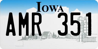 IA license plate AMR351