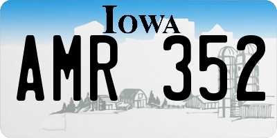 IA license plate AMR352