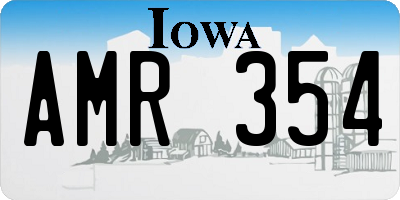 IA license plate AMR354