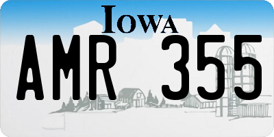 IA license plate AMR355