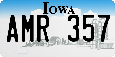 IA license plate AMR357
