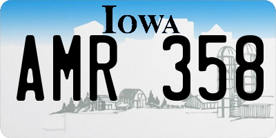 IA license plate AMR358
