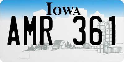 IA license plate AMR361