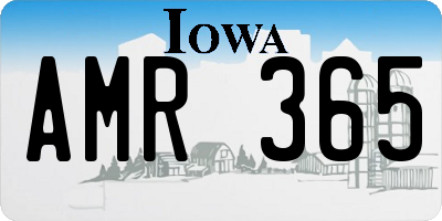 IA license plate AMR365