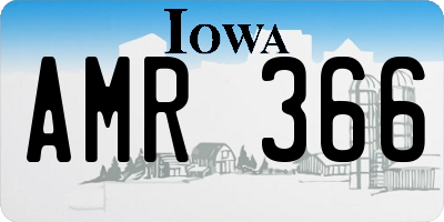 IA license plate AMR366