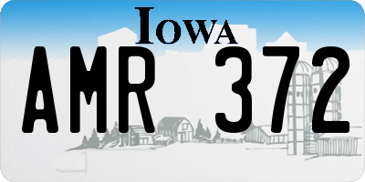 IA license plate AMR372