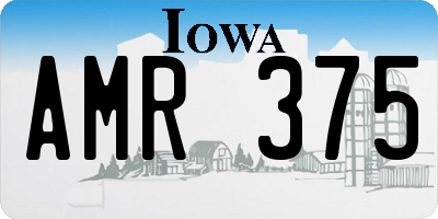 IA license plate AMR375