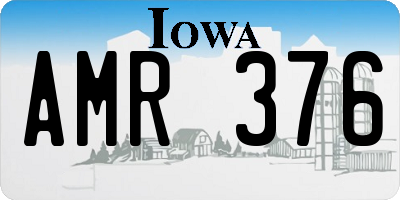 IA license plate AMR376
