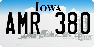 IA license plate AMR380