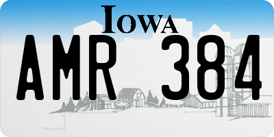 IA license plate AMR384