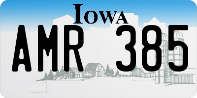 IA license plate AMR385