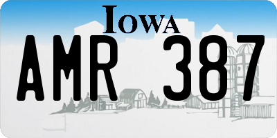 IA license plate AMR387