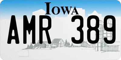IA license plate AMR389