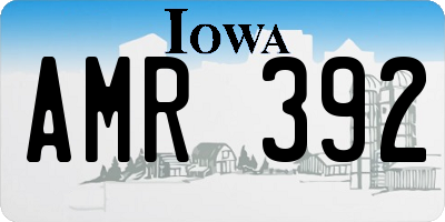 IA license plate AMR392