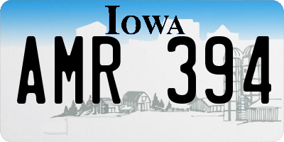 IA license plate AMR394