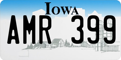 IA license plate AMR399