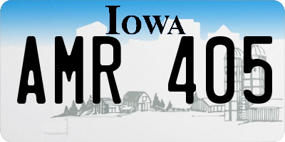 IA license plate AMR405