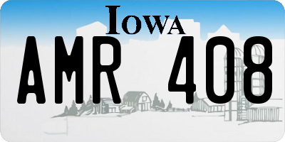 IA license plate AMR408