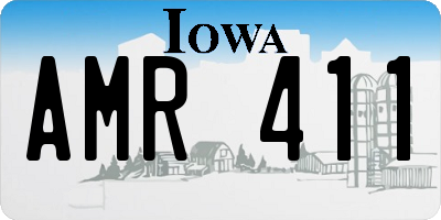 IA license plate AMR411