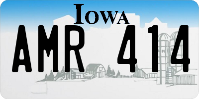 IA license plate AMR414