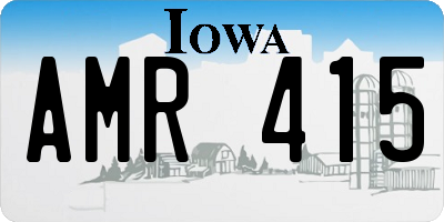 IA license plate AMR415