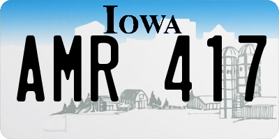 IA license plate AMR417