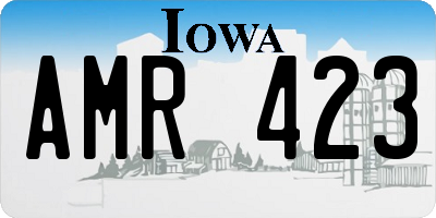 IA license plate AMR423
