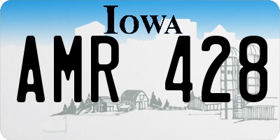 IA license plate AMR428