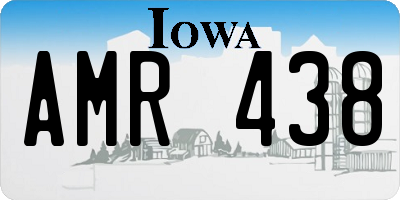IA license plate AMR438