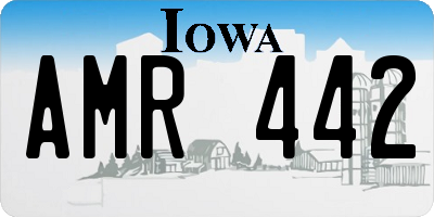 IA license plate AMR442