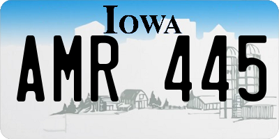 IA license plate AMR445
