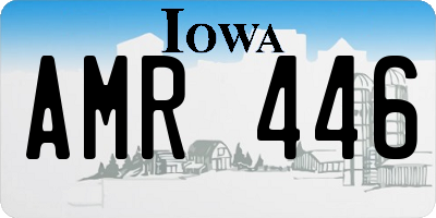 IA license plate AMR446