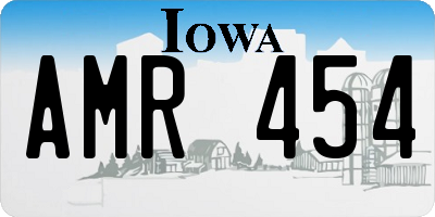 IA license plate AMR454