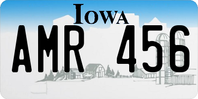 IA license plate AMR456