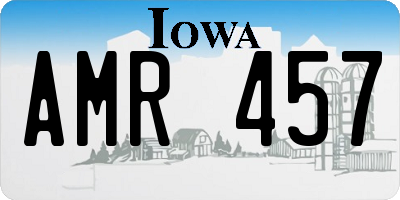 IA license plate AMR457