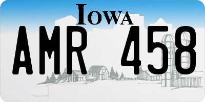 IA license plate AMR458