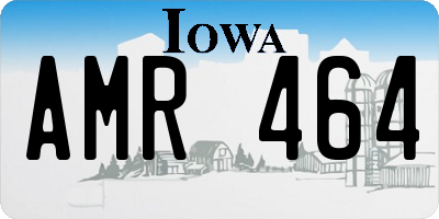 IA license plate AMR464
