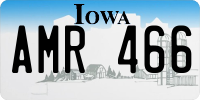 IA license plate AMR466