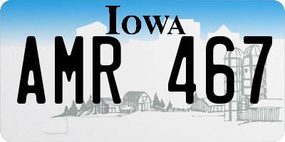 IA license plate AMR467