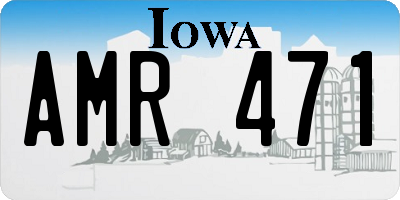 IA license plate AMR471