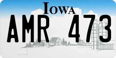 IA license plate AMR473