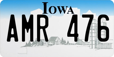 IA license plate AMR476