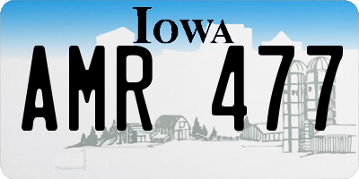 IA license plate AMR477