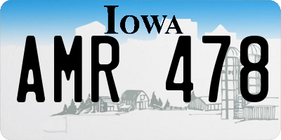 IA license plate AMR478
