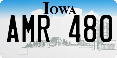 IA license plate AMR480