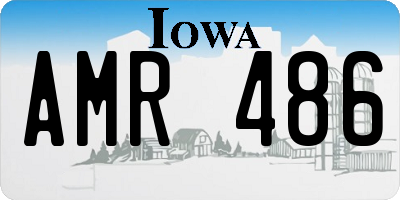 IA license plate AMR486